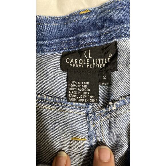 VTG Carole Little Sport Petites High Waist Blue Jeans - Size 2 - 27” Inseam 23”W - Picture 2 of 6